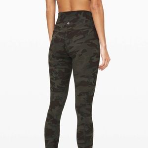Incognito Camo Multi Gator Green lululemon align pant legging 28” size 6